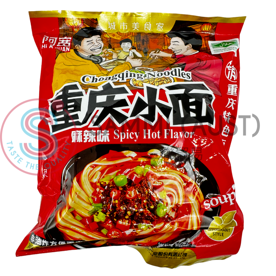 Baijia Chongqing Noodle (Hot & Sour Flavour) 白家阿宽重庆小面麻辣味单包装 100g