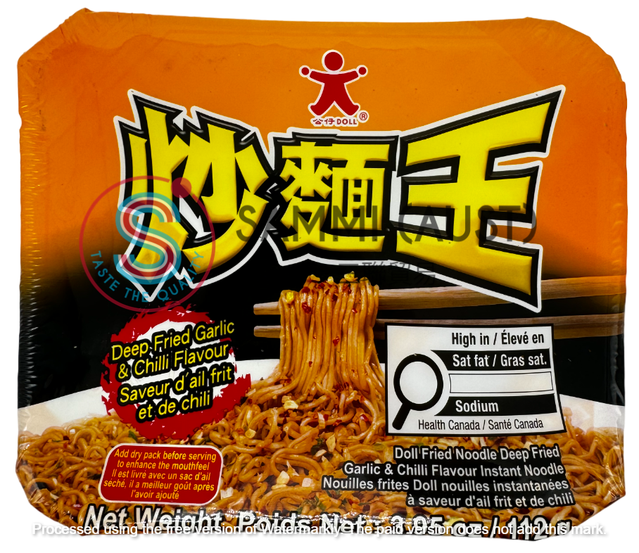 Doll Fried Noodle Deep Fried Garlic & Chilli Flavour 112g