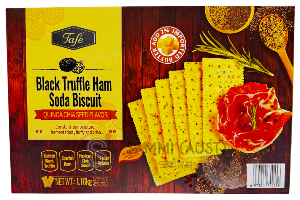 Tafe Black Truffle Ham Soda Biscuit – Quinoa Chia Seed Flavor 1.16kg
