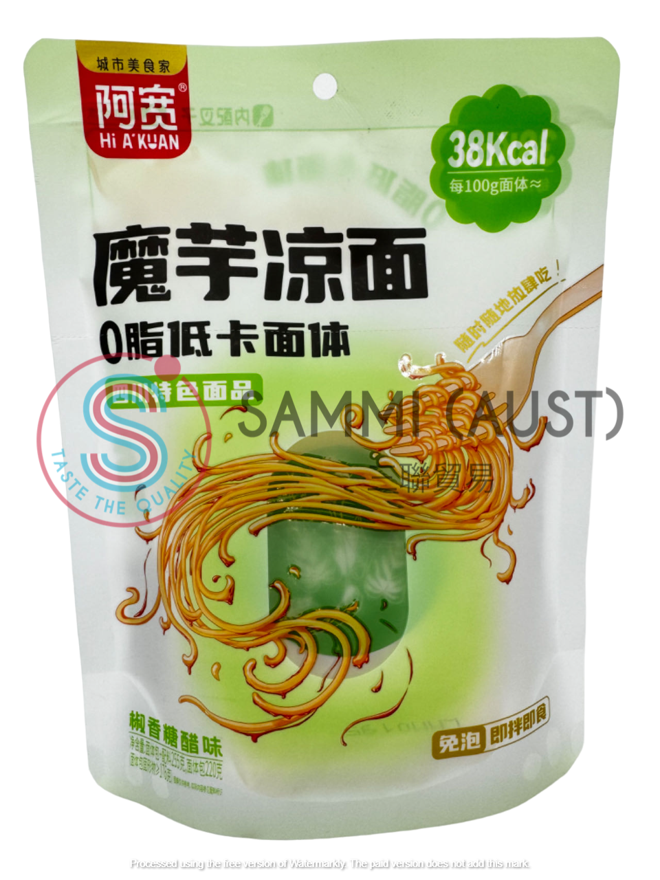 Baijia Chili Sweet and Sour Konjac Cold Noodles 阿宽椒香糖醋魔芋凉面 225g