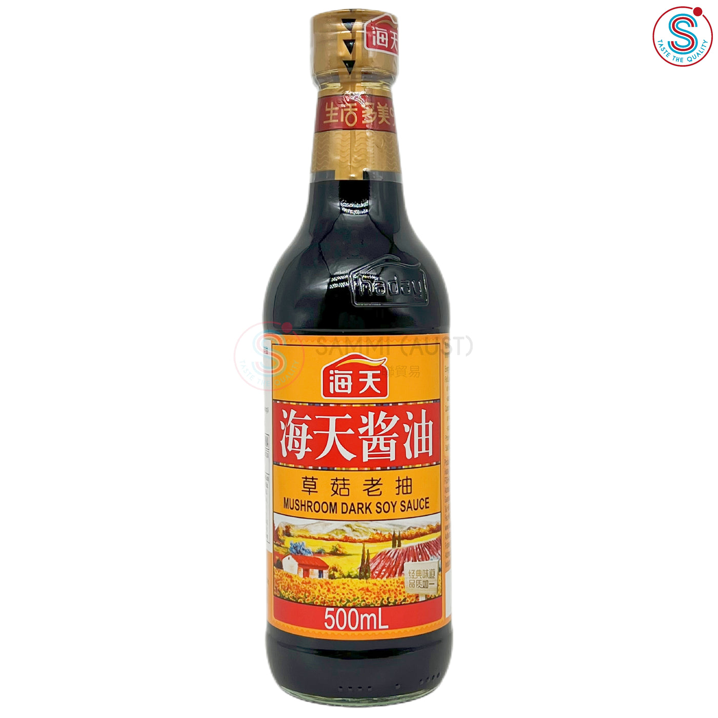 海天蘑菇黑酱油500ml